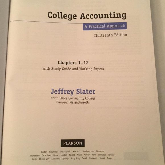 College Accounting A Practical Approach 13th Edition Slater - Picture 3 of 5